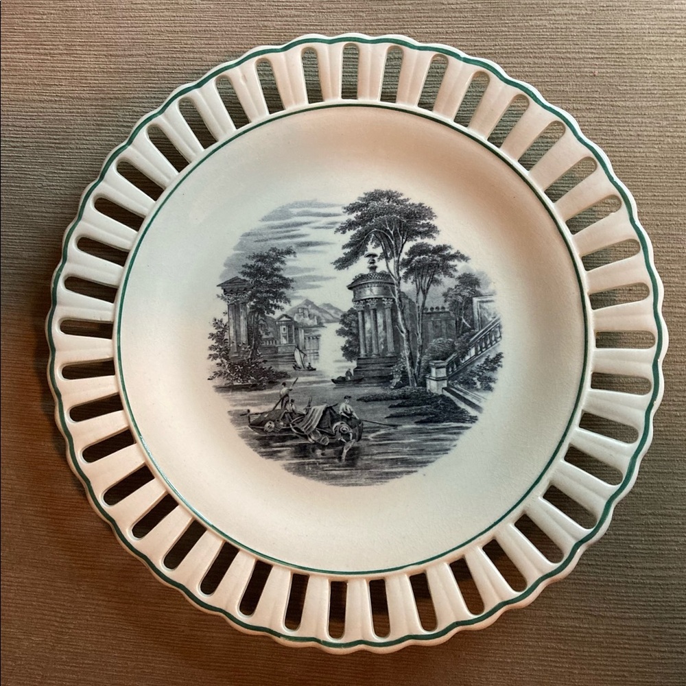 Antique Pierced Wedgewood Plate